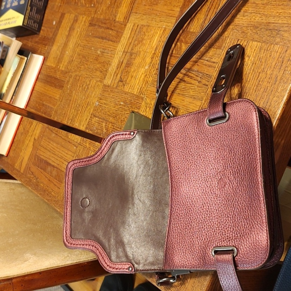 Coach Mini Swagger 2015 35995 Metallic Berry Leather Crossbody $350 Retail EUC - Picture 14 of 16